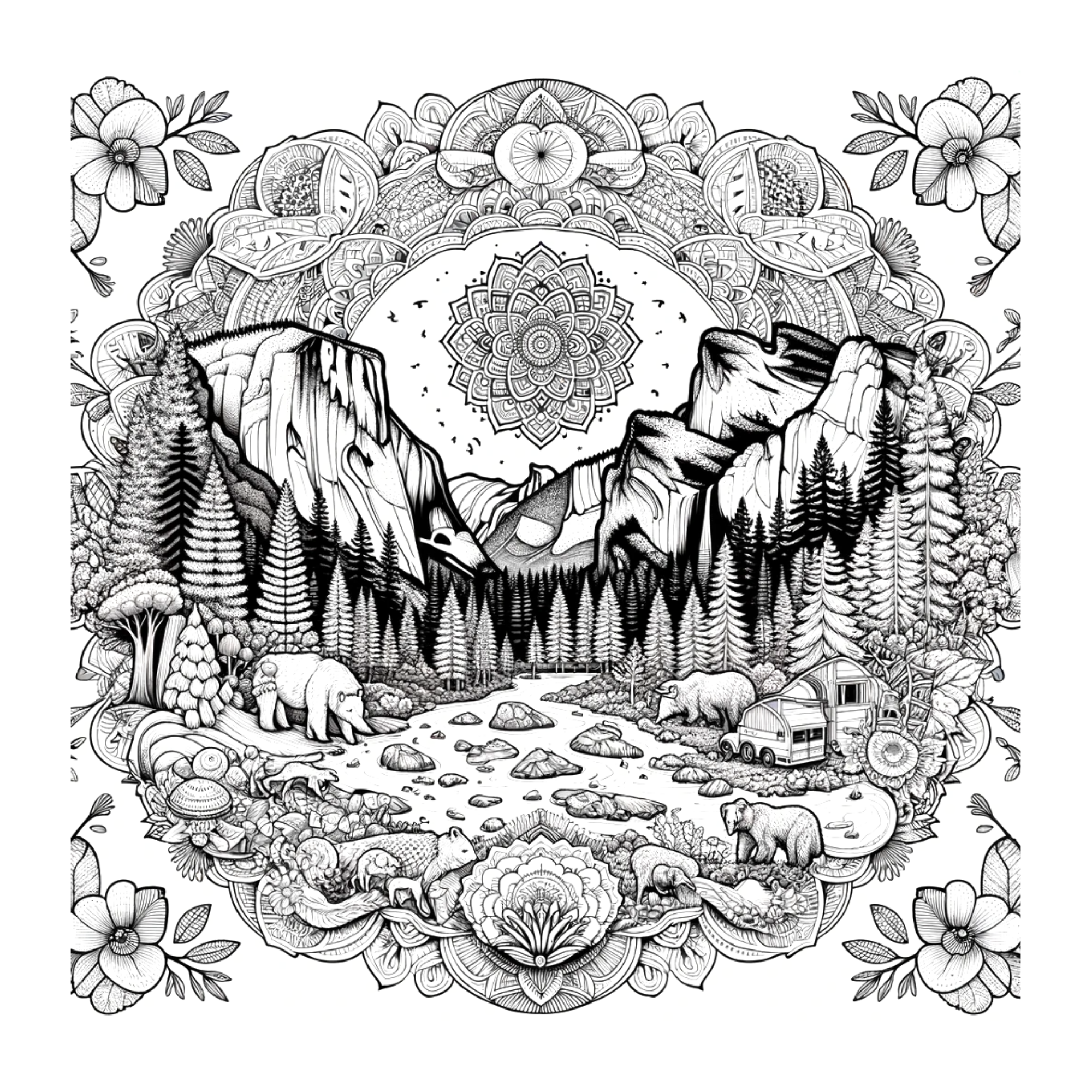 Nature coloring books for adults
